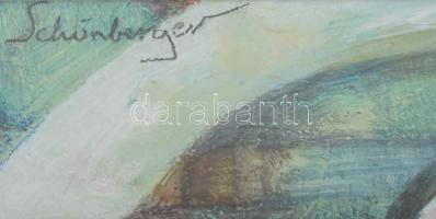 Schönberger jelzéssel: Női alak. Vegyes technika, karton. Kissé sérült. Plexiüvegezett keretben. 32,...