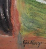 Gulácsy jelzéssel: Találkozás. Olaj, karton. Fakeretben. 29×20,5 cm