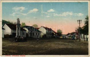 Ozora, Fő utca, Mészáros üzlete, automobil. Neuvelt Lajos fényképész felvétele. Poor Ferenc kiadása