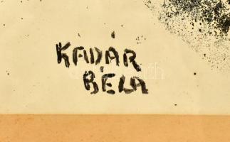 Kádár Béla jelzéssel. Kompozíció. Vegyes technika, papír. Üvegezett fa keretben. 32×24 cm