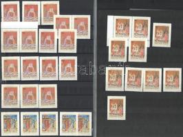 1971 Képes krónika sor néhány értékének színtévnyomatai, hozzá Filep László szakvéleménye más, de hasonló tévnyomattal rendelkező bélyegekről, 2 berakólapon