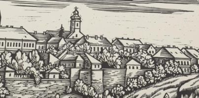 Varga Mátyás (1910-2002): Veszprém, 1975. Fametszet, papír, jelzett a metszeten, 46×66 cm