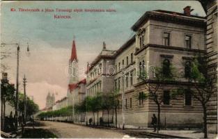 Kalocsa, Kir. Törvényszék a Jézus Társasági atyák templomára nézve. Jurcsó Antal kiadása (EK)