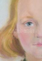 Varga Mátyás (1910-2002): A lánya, Varga Katalin arcképe. Pasztell, papír, jelzett, 51×36,5 cm