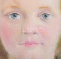 Varga Mátyás (1910-2002): A lánya, Varga Katalin arcképe. Pasztell, papír, jelzett, 51×36,5 cm