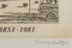 Varga Mátyás (1910-2002): 150 éves a Nemzeti Színház, 1837-1987. Rézkarc, papír, jelzett, számozott ...