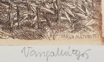 Varga Mátyás (1910-2002): Ősz, 1979. Rézkarc, papír, jelzett, számozott (55/100), 24,5×29,5 cm