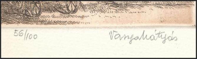 Varga Mátyás (1910-2002): Mátyás templom (Budapest), 1987. Rézkarc, papír, jelzett, számozott (56/10...