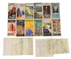 cca 1930-1940 14 db német utazási prospektus