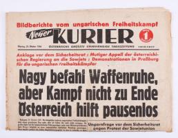 1956 Vegyes '56-os nyomtatvány tétel, újságok, röplapok, pl. Népakarat, Népszabadság, Szabad Né...