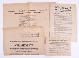 1956 Vegyes '56-os nyomtatvány tétel, újságok, röplapok, pl. Népakarat, Népszabadság, Szabad Né...