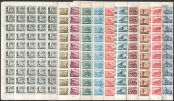 1951/1953 Épületek I. sor hajtott ívekben, egy ív kettős, egy pedig hármas fogazással