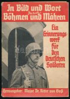 In Bild und Wort durch Böhmen und Mähren. Ein Erinnerungswerk für den deutschen Soldaten. Berlin-Charlottenburg, 1940, Verlag ,,Die Wehrmacht", 125+(1) p. Fekete-fehér fotókkal illusztrálva. Német nyelven. Kiadói papírkötés, kissé sérült, foltos, a könyvtesttől különvált borítóval.