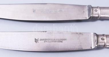 Doboznyi zömmel alpakka evőeszköz és hiányos evőeszköz, közte pár darab ezüst (Ag) nyelű késsel. Átn...