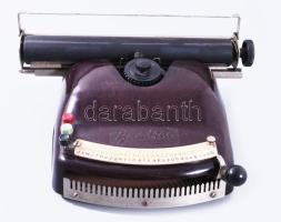 cca 1955 VEB Optima Büromaschinenwerk "Bambino" írógép, 24x27 cm