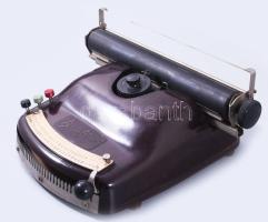 cca 1955 VEB Optima Büromaschinenwerk "Bambino" írógép, 24x27 cm