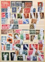 NDK tétel: gyűjteményrészek, sorok, blokkok, bélyegzett anyag, kevés egyéb, német és egyéb ország 9 db A4-es berakóban