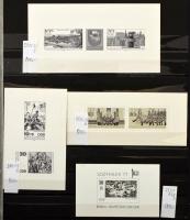 NDK tétel: gyűjteményrészek, sorok, blokkok, bélyegzett anyag, kevés egyéb, német és egyéb ország 9 ...