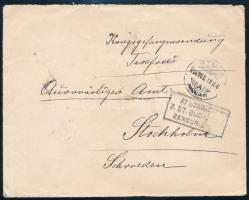 1916 Levél Budapestről Stockholmba, cenzúrázva