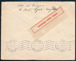 1916 Levél Budapestről Stockholmba, cenzúrázva