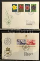 Liechtenstein kb 100 FDC a 70-es évekből, jó levélberakóban