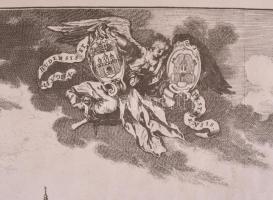 Buda és Pest 3 db régi rézmetszetű ábrázolásáról készült modern nyomat 55x38 cm