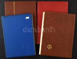 4 db használt berakó, egyikben sok bélyeg (dohosak)