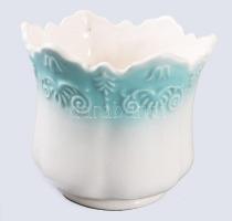 Vintage kaspó, kis repedéssel, m: 15,5 cm