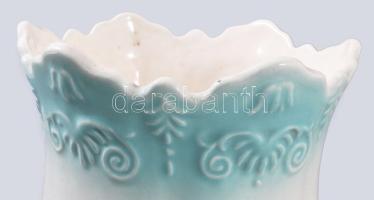 Vintage kaspó, kis repedéssel, m: 15,5 cm