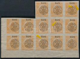 Kolozsvár 1919 Hírlapbélyeg 13-as tömbben, benne egyenes N betű és egyéb lemezhibák, Bodor vizsgálój...