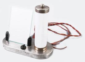 MOFÉM art deco stílusú fényképtartós asztali lámpa, huzala cserélendő, 18x20 cm