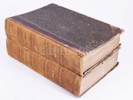 Velhagen &amp; Klasings Neue Monatshefte. Jahrgang 1890/91. I-II. Band. Bielefeld-Leipzig, 1890-1891, Velhagen &amp; Klasing, VII+(1)+832 p.; VI+768 p. Oldalszámozáson kívül fekete-fehér és színes képtáblákkal. Német nyelven. Aranyozott gerincű félbőr-kötésben, viseltes borítóval és gerinccel, helyenként kissé foltos lapokkal.