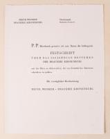 200 Jahre Brauerei Kronenburg zu Dortmund im Besitz der Familie Wenker. Dortmund, 1929, Friedrich Wi...