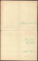 1893 Nyugtatvány postai feladó vevénnyel, illetékbélyegekkel, Székesfehérvárról Gyulára
