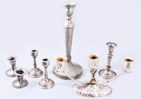 7 darab gyertyatartó, m: 28 cm alatt