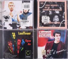 12 darab zenei CD, közte Lauffeuer, Roman Didier, William Sheller, Kacel, Eric Vincent, Gérard Blanc...
