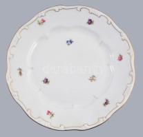 Zsolnay tollazott szélű 6 darab tányér és leveskínáló, kopott, jelzett