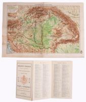 1983 Homolka József: Budapest térképe házszámok megjelölésével és az utczák és terek betűrendes jegyzékével, az 1896-os Eggenberger-féle kiadás reprintje, 78x63 cm + ca 1930 Magyarország térképe Honvéd térképészeti Intézet. Két oldalas, domborzati és politikai