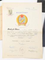 ca 1930-1960 Vegyes okmány tétel, igazolvány, stb