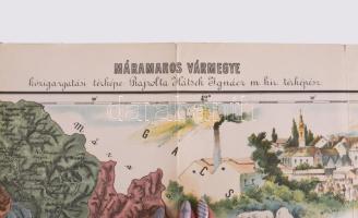 Máramaros vármegye közigazgatási térképe. Rajz.: Hátsek Ignác. 1:500000, Lampel, Litográfia 53x36 cm...