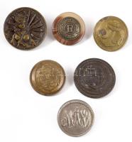 6 darab régi gomb, militária darabokkal.