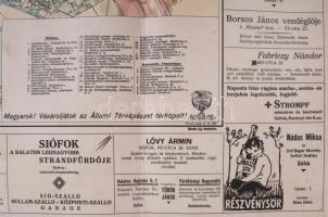1928 Siófok, Balatonkiliti-Vilmatelep térképe, Magyar Fürdőtérképek I., 1: 10 000, kiadja: Magyar Ki...