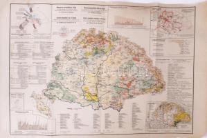 cca 1920 Magyarország gazdaságföldrajzi térképe. Teleki Pál gróf és Cholnoky Jenő közreműködésével szerk.: Fodor Ferenc. 1 : 1.500.000, Bp., Magyar Földrajzi Intézet Rt. Gazdasági adatokkal, statisztikákkal, közte a trianoni békeszerződés által okozott ipari és gazdasági veszteségekkel, négy nyelven (magyar, német, angol, francia). Kisebb lapszéli beszakadással, 63x95 cm