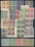 Nagyvárad 1919 21 db négyestömb Bodor vizsgálójellel