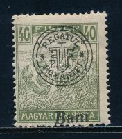 Nagyvárad 1919 Arató 40f alulra csúszott "Bani" felirattal, Bodor vizsgálójellel (halvány gumihiba / light gum disturbance)