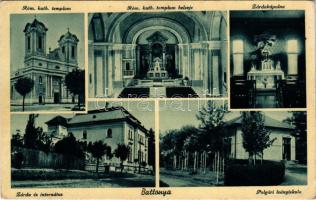 ~1940 Battonya, Római katolikus templom és belseje, Zárdakápolna, Zárda és internátus, Polgári leányiskola (Rb)