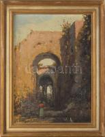 Jelzés nélkül: Vörös blúzos lány. Olaj, rétegelt lemez. A hátoldalán lemez kissé sérült. Fakeretben, 40×28,5 cm