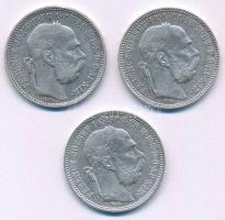 1893KB-1895KB 1K Ag "Ferenc József" (3xklf)T:XF-VF
Adamo K5