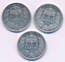 1914KB-196KB 1K Ag "Ferenc József" (3xklf) T:AU-XF Adamo K5.1