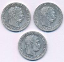 Ausztria 1900-1902. 1K Ag "Ferenc József" (3xklf) T:XF-VF
Austria 1900-1902. 1 Corona Ag ...